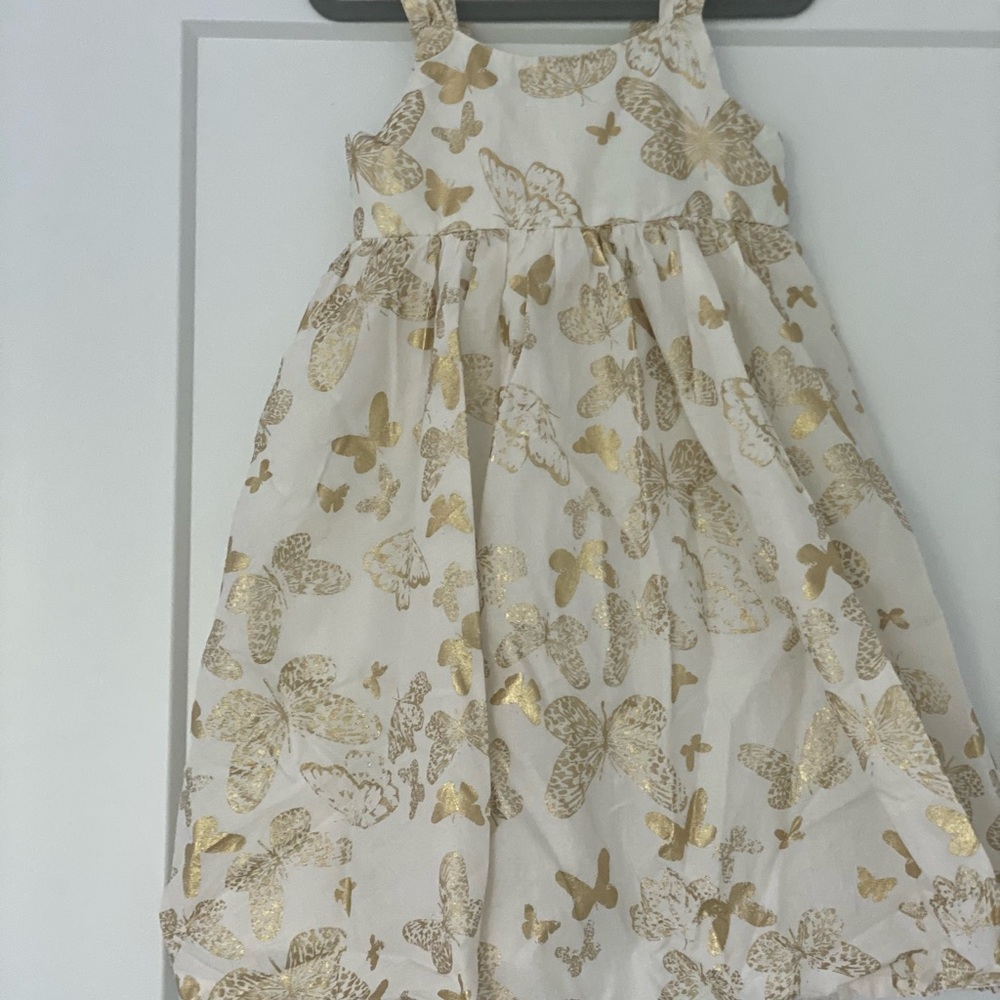 H&M Cream Pleated Sundress for Wedding Guest or other casual